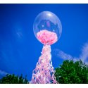 Balon Bubbles z piórkami - 61 cm