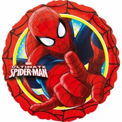Balon Spiderman - Foliowy, Okrągły 43cm