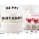 Karteczki na tort "Happy Birthday" wys. 7cm (14 szt.)