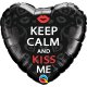 Balon Serce Keep Calm And Kiss Me - 46 cm