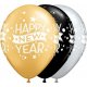 Balon Lateksowy Qualatex Happy New Year - mix kolorów
