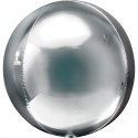 Balon dekoracyjny Orbz (Kula) - Srebrny