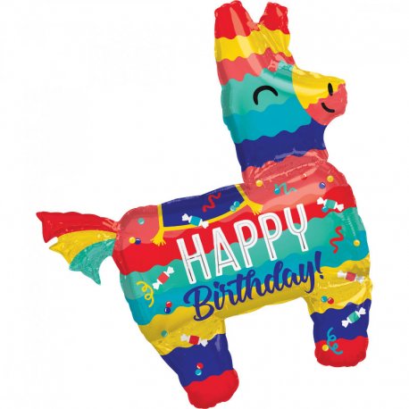 Balon SuperShape - PINIATA "Happy Birthday" - 73 x 83 cm