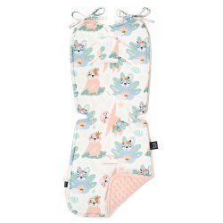 Thick Stroller Pad, yoga candy sloths, Powder Pink, La Millou