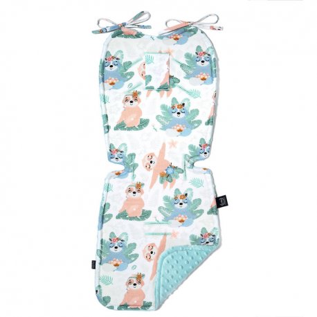 Thick Stroller Pad, yoga candy sloths, Audrey Mint, La Millou