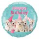 Balon Foliowy Happy Birthday - Urodzinowe pieski 46 cm