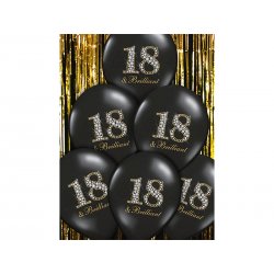 Balon 18 & Brilliant, Pastel Black - 30 cm