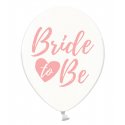 Balon Bride to be - Crystal Clear - Różowy napis - 30 cm