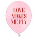Balon 30 cm, Love makes me fly, Pastel Baby Pink