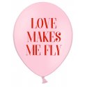 Balon 30 cm, Love makes me fly, Pastel Baby Pink