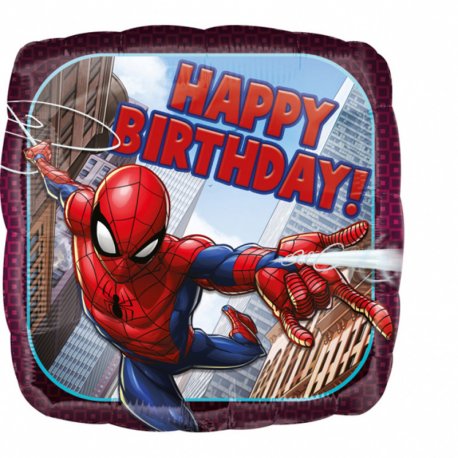 Balon Happy Birthday - Spider-Man 43 cm