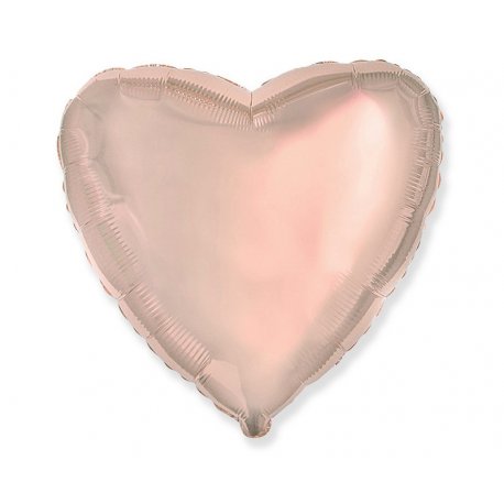 Balon serce różowo-złote , foliowy 18 cali