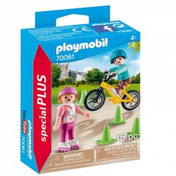 Playmobil 70061 - Dzieci na rolkach i rowerze, Super Plus
