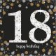 Serwetki "Happy Birthday 18th" - 16 sztuk 33x33 cm