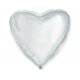 Balon foliowy Srebrne Serce 18" (45 cm średnicy)