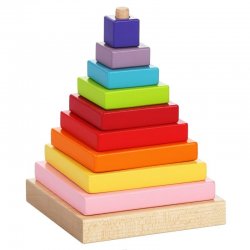 Piramida drewniana dla dzieci - edukacyjna - Cubika