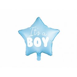 Balon w kształcie gwiazdki - It's a boy - 45 cm