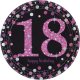 Talerzyki "Happy Birthday 18th" - 8 sztuk, 22,9 cm