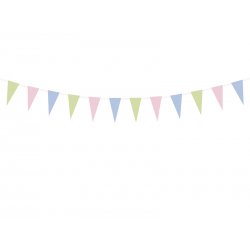 Girlanda Pastelowe Flagietki, 13 x 135 cm - PartyDeco