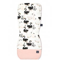 Stroller Pad Organic Jersey, Moonlight Swan, Powder Pink - La Millou