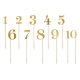 Zestaw topperów z cyframi / Numerki na stół - złoty - 26,5 cm
