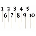 Zestaw topperów z cyframi / Numerki na stół - czarny - 26,5 cm