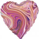 Balon kolorowe serce "Marblez" 43 cm