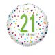 Balon urodzinowy "21 Happy Birthday" - 43 cm