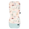 Stroller Pad Organic Jersey, Dundee & Friends Pink, Smoke Mint