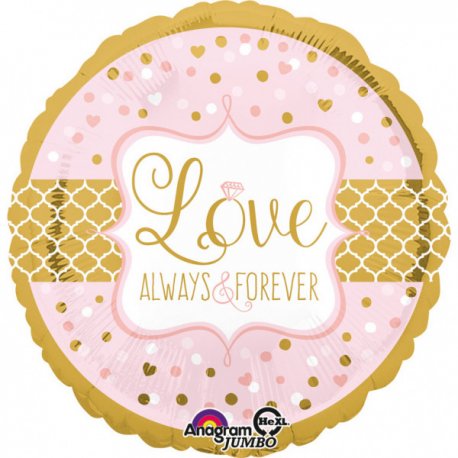 Balon foliowy z napisem "Love Always & Forever" 71 cm