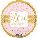 Balon foliowy z napisem "Love Always & Forever" 71 cm