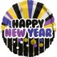 Balon na Sylwestra - Okrągły - Happy New Year