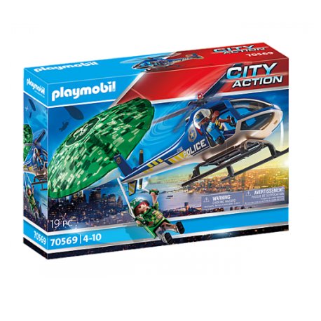 Playmobil 70569 - Policyjny śmigłowiec - Ucieczka ze spadochronem