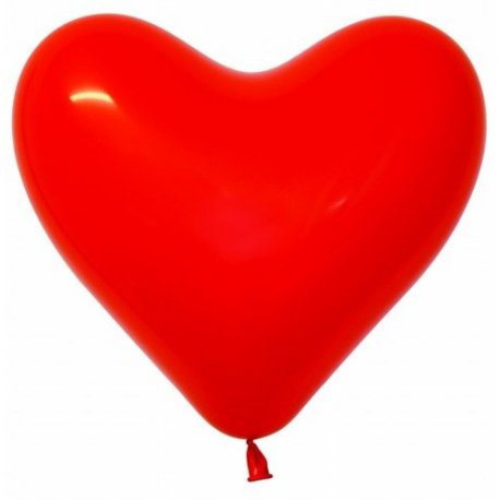 Balon lateksowy SERCE czerwone 30 cm