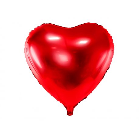 Balon foliowy Serce, 61 cm, czerwony