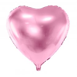 Balon foliowy Serce, 61 cm, jasny róż