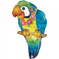 Balon foliowy - Tropikalna Papuga - 74 cm