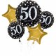 Bukiet Balonów na 50 urodziny - 5 balonów na Hel
