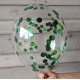 Balon z zielonym konfetti, 12 cali