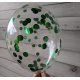 Balon z zielonym konfetti, 12 cali