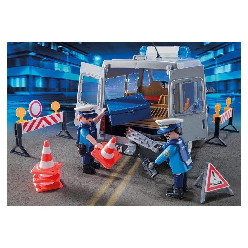 Playmobil 9236 Samochód policyjny z blokadą drogową