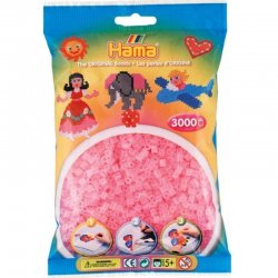 Hama 201-72 - Różowy Transparentny - Dodatkowe Koraliki Hama Midi