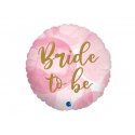 Okrągły balon foliowy - Bride to Be - From Miss to Mrs - 46 cm