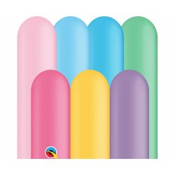 Balony do modelowania 160Q Qualatex 100 szt mix kolorów pastel