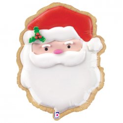 Balon foliowy - Św. Mikołaj - Santa Cookie - 61 cm