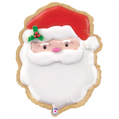 Balon foliowy - Św. Mikołaj - Santa Cookie - 61 cm