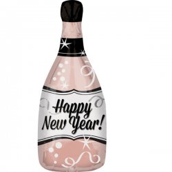 Balon Foliowy Szampan - Happy New Year - 66 cm