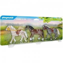 Playmobil 70683, figurki trzech koników