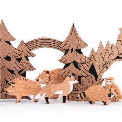 Bajo 25240 - zwierzątka leśne, drewniane figurki