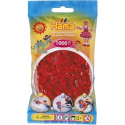 Hama 207-22 - koraliki Hama midi - Ciemny Czerwony - 1000 sztuk